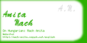 anita mach business card